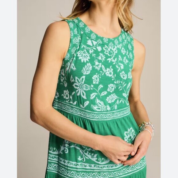 J Jill Nomad Tiered Dress in Green - Picture 8 of 8